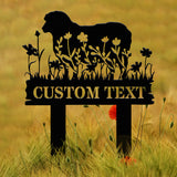 Personalized Floral Sheep Farm Sign, Sheep Metal Stake Decor, Pet Grave Marker, Farmhouse Goat Sign, Barn Decor, Pet Loss Sympathy Gift