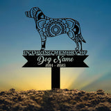 Personalized Labrador Retriever Mandala Garden Stake, Zentangle Yard Art, Dog Memorial Sign, Outdoor Decor, Pet Loss Sympathy Gift