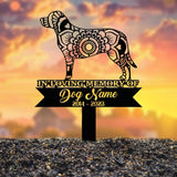 Personalized Labrador Retriever Mandala Garden Stake, Zentangle Yard Art, Dog Memorial Sign, Outdoor Decor, Pet Loss Sympathy Gift