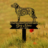 Personalized Labrador Retriever Mandala Garden Stake, Zentangle Yard Art, Dog Memorial Sign, Outdoor Decor, Pet Loss Sympathy Gift