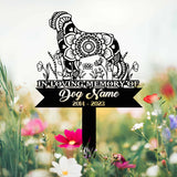 Personalized Rottweiler Mandala Garden Stake, Zentangle Yard Art, Dog Memorial Sign, Outdoor Decor, Pet Loss Sympathy Gift