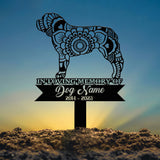 Personalized Saint Bernard Mandala Garden Stake, Zentangle Yard Art, Dog Memorial Sign, Outdoor Decor, Pet Loss Sympathy Gift