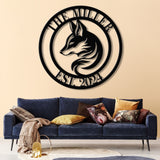 Custom Fox Metal Sign, Personalized Fox Name Wall Art, Fox Cabin Den Decor, Farm Ranch Barn Sign, Fox Wall Decor, Wildlife Lover Gift