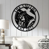 Custom Jesus And Cross Metal Sign with Led Light, Personalized Faith Cross Metal Sign, Family Name Sign, Christian Sign, Cross Wall Art