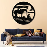 Custom Cowboy Metal Wall Art With LED Light, Personalized Cowboy Name Sign Decoration For Room, Cowboy Metal LED Decor, Custom Cowboy Sign