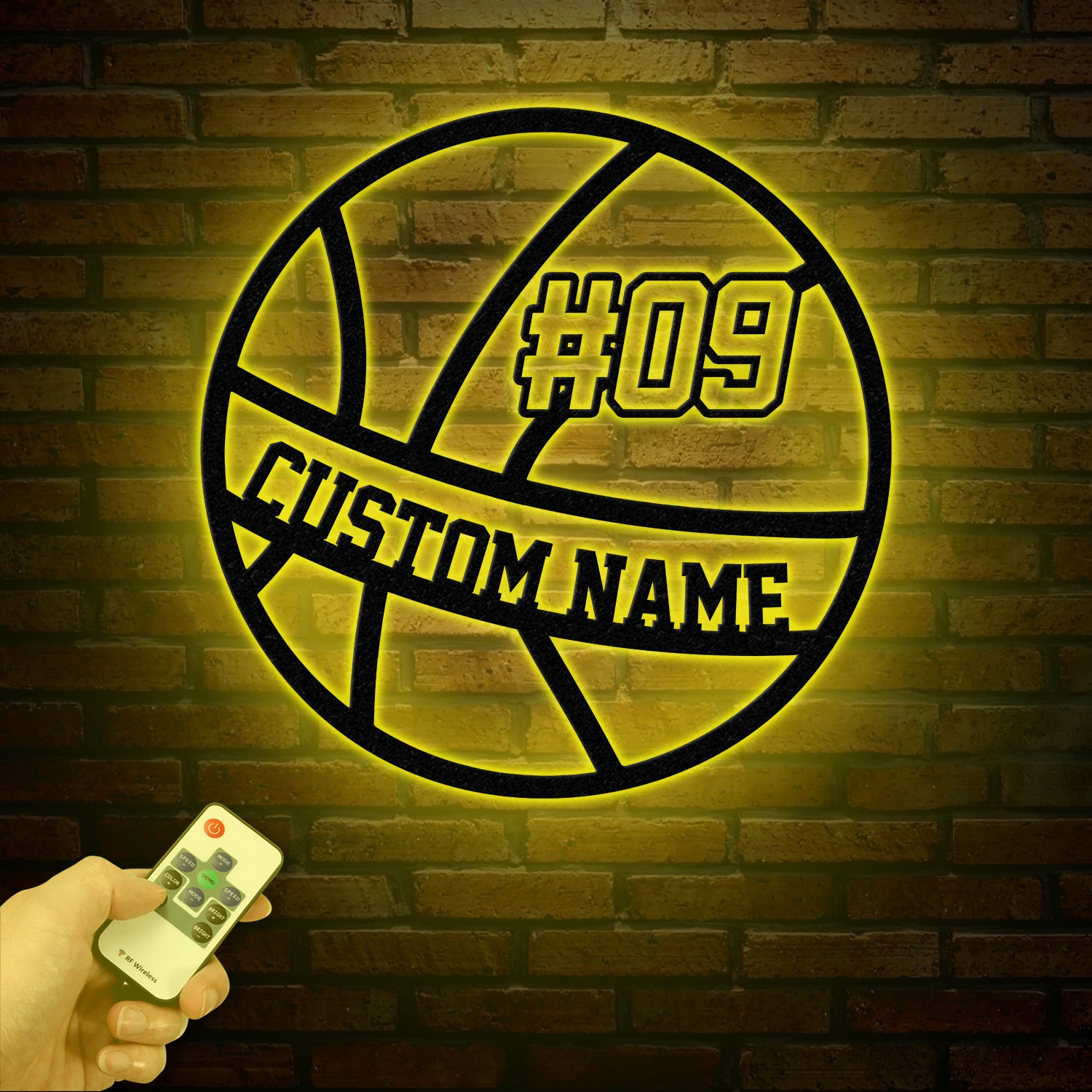 Custom Basketball LED Light, Sports Wall Sign with Name and Number, Ideal Gift for Athletes, Nursery Decor, Kids Name Sign