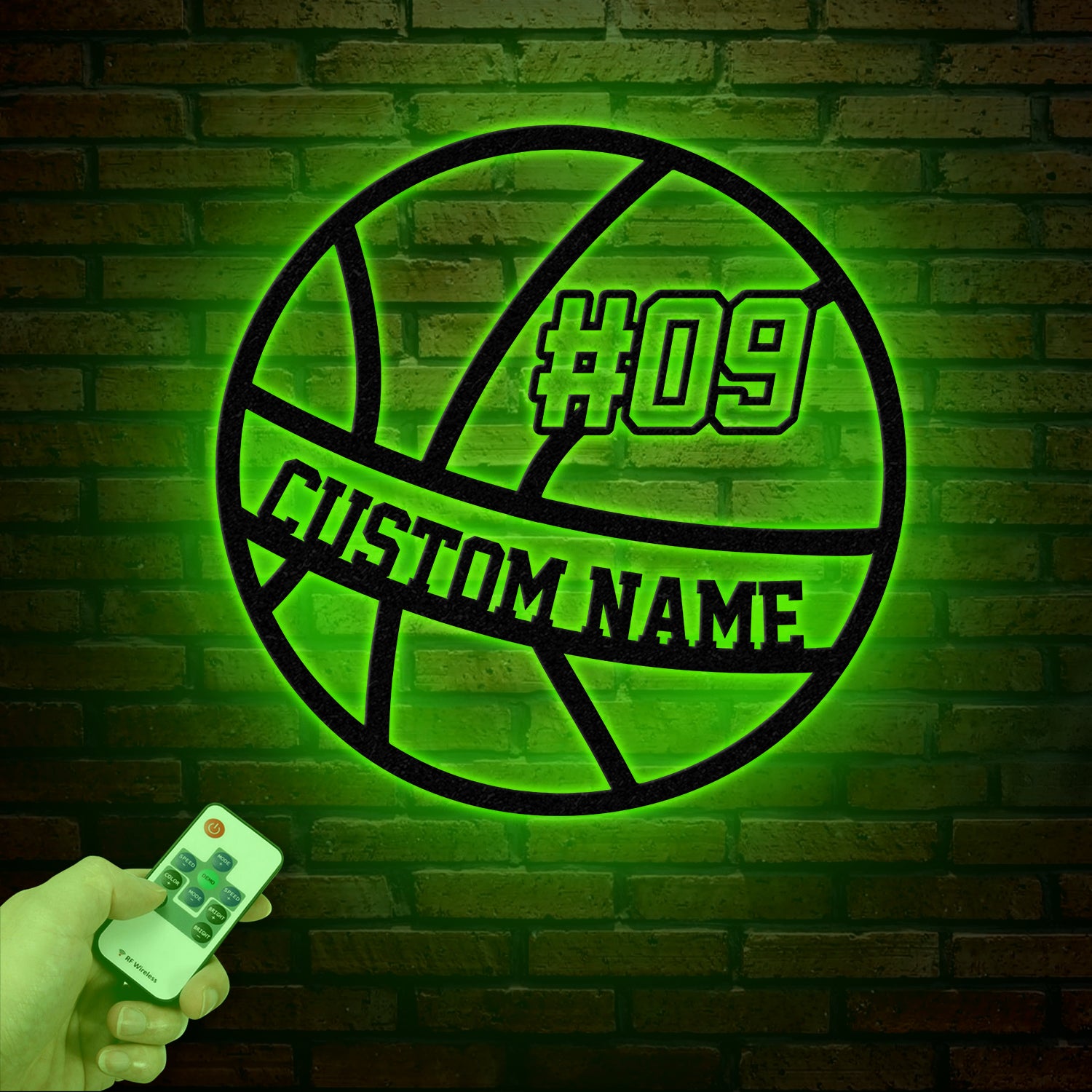 Custom Basketball LED Light, Sports Wall Sign with Name and Number, Ideal Gift for Athletes, Nursery Decor, Kids Name Sign