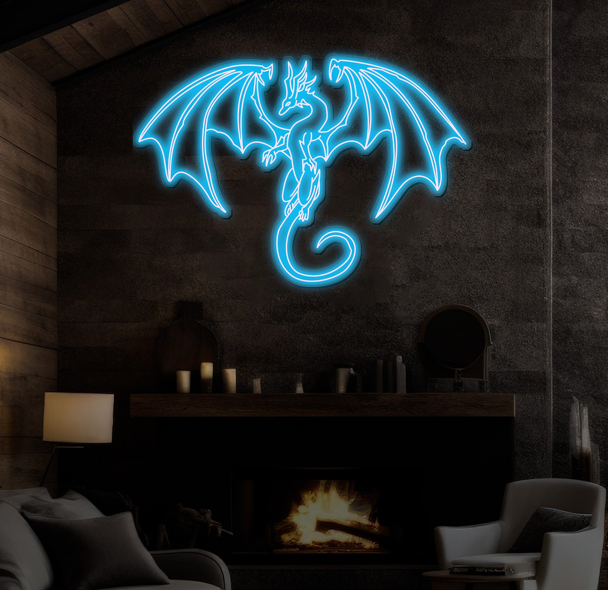 Dragon LED Neon Sign, Color Changing Wall Art for Home, Gaming Room, or Office, Perfect Neon Light for Fantasy Lovers and Dragon Enthusiasts