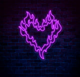 Customizable Flaming Heart LED Neon Sign – Color-Changing Wall Art for Home, Office, or Game Room – Unique Neon Light Gift