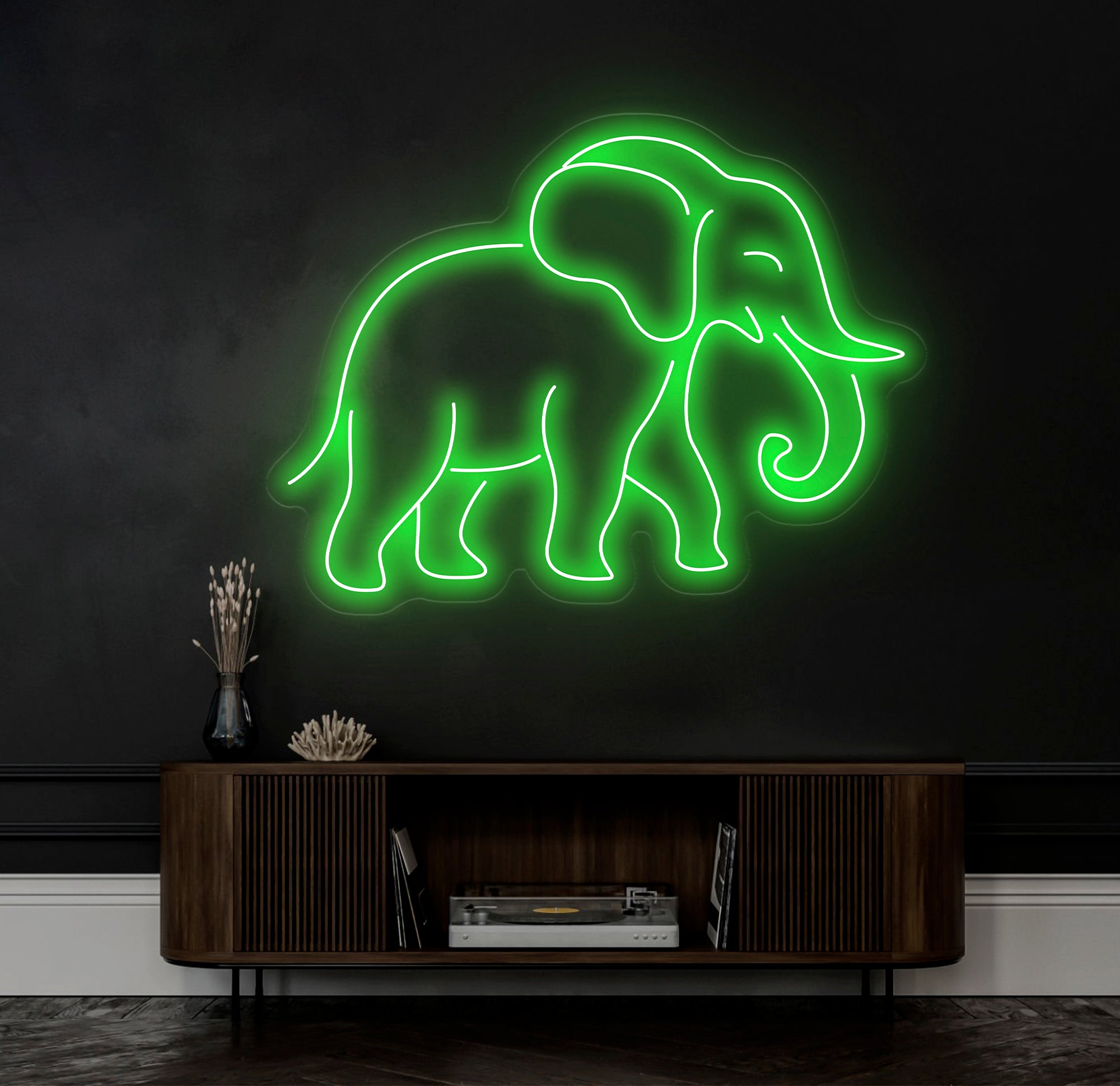 Elephant Neon Sign, Custom LED Elephant Light for Kids Room, Safari Animal Decor, Jungle Theme Wall Art, Elephant Lover Gift, Unique Neon Sign for Home Decor