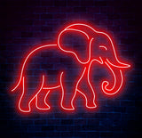 Elephant Neon Sign, Custom LED Elephant Light for Kids Room, Safari Animal Decor, Jungle Theme Wall Art, Elephant Lover Gift, Unique Neon Sign for Home Decor