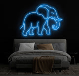 Elephant Neon Sign, Custom LED Elephant Light for Kids Room, Safari Animal Decor, Jungle Theme Wall Art, Elephant Lover Gift, Unique Neon Sign for Home Decor