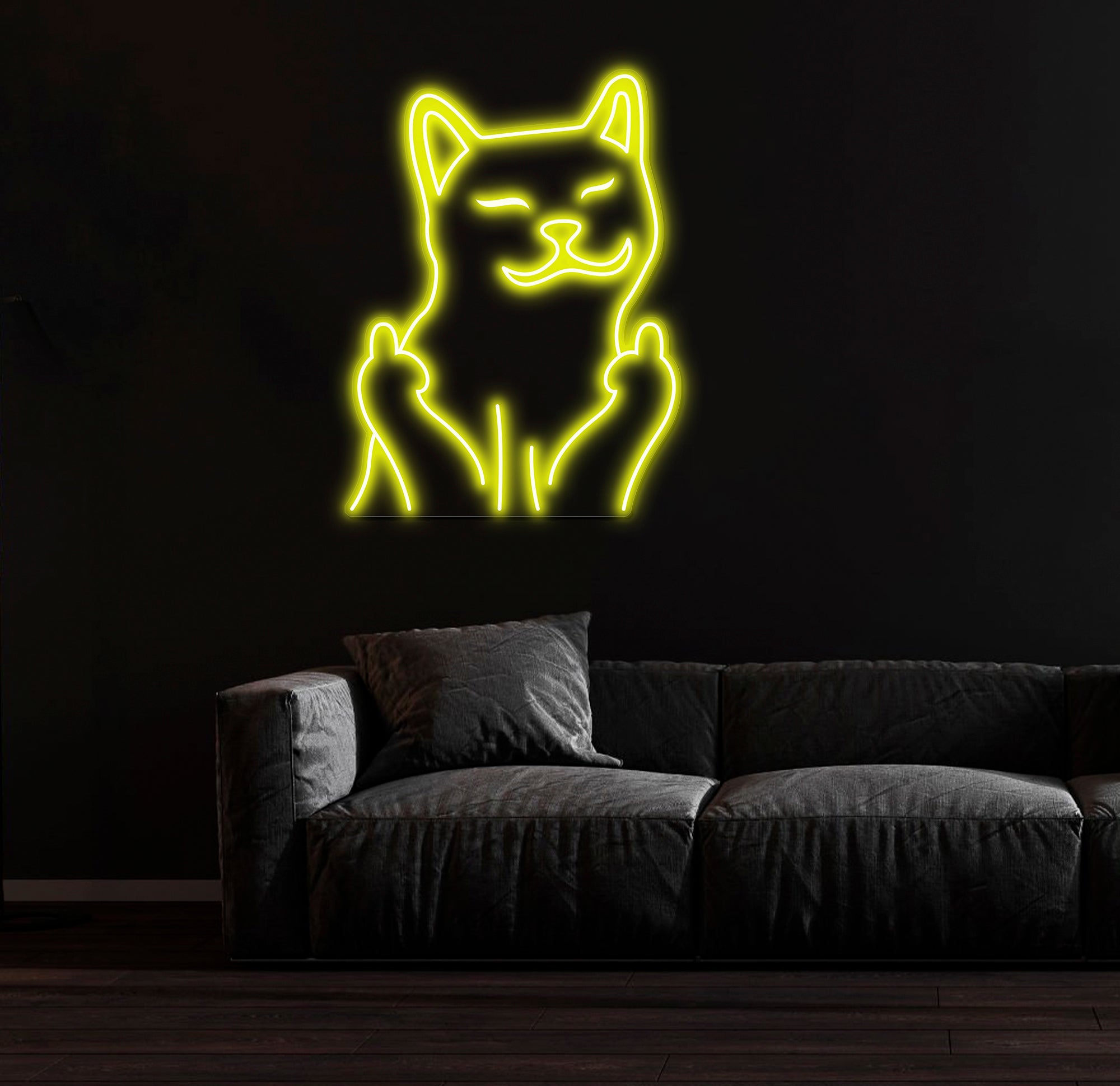 Funny Cat Neon Sign – Playful LED Neon Light for Home, Bar, or Game Room – Cool Cat Wall Art for Animal Lovers and Unique Decor