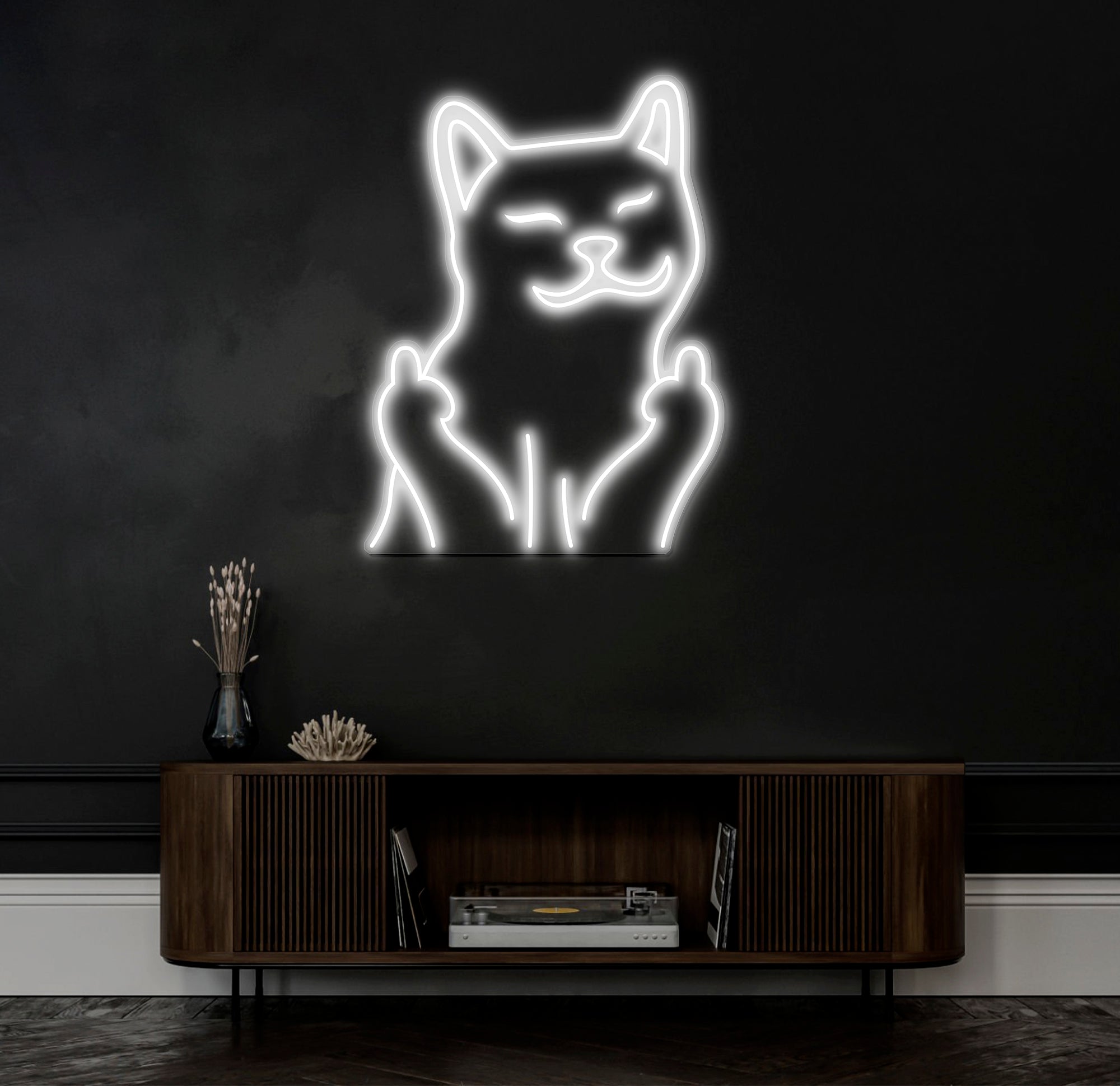 Funny Cat Neon Sign – Playful LED Neon Light for Home, Bar, or Game Room – Cool Cat Wall Art for Animal Lovers and Unique Decor