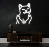 Funny Cat Neon Sign – Playful LED Neon Light for Home, Bar, or Game Room – Cool Cat Wall Art for Animal Lovers and Unique Decor