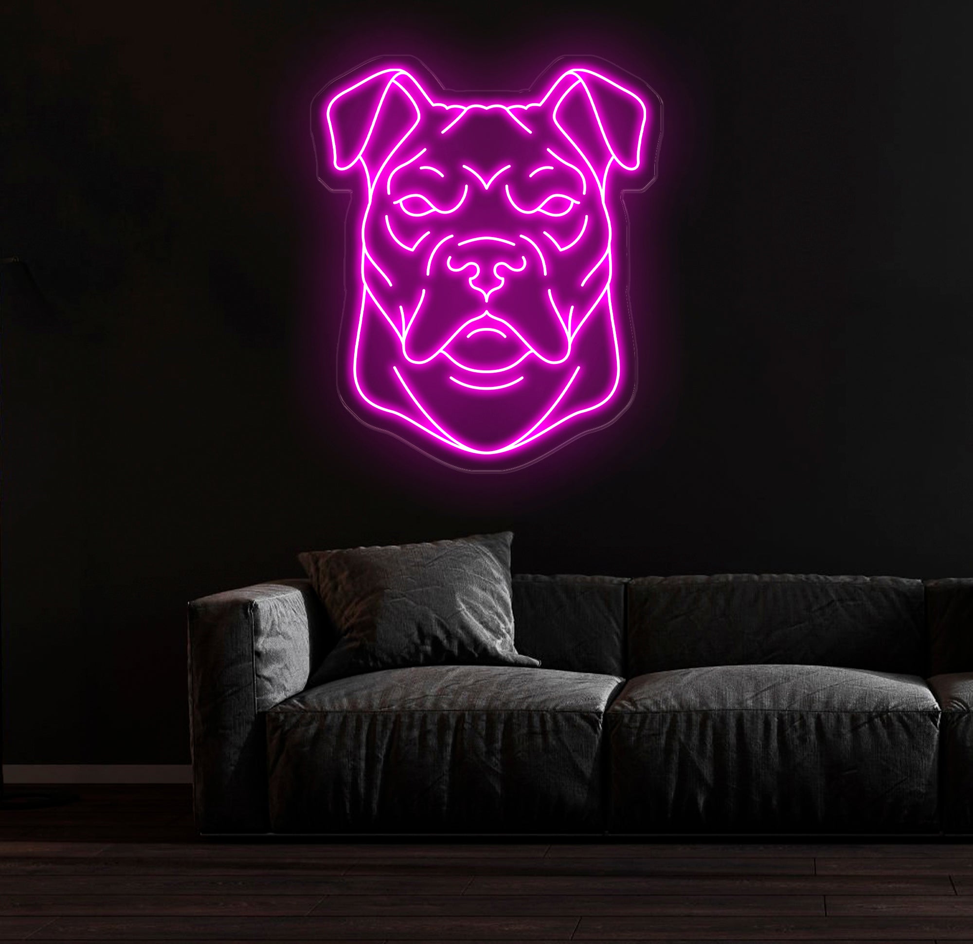 Multi-Color Pit Bull Neon Sign – Custom LED Neon Wall Light for Home, Office, or Pet Café – Unique Gift for Pit Bull and Dog Lovers