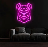 Multi-Color Pit Bull Neon Sign – Custom LED Neon Wall Light for Home, Office, or Pet Café – Unique Gift for Pit Bull and Dog Lovers