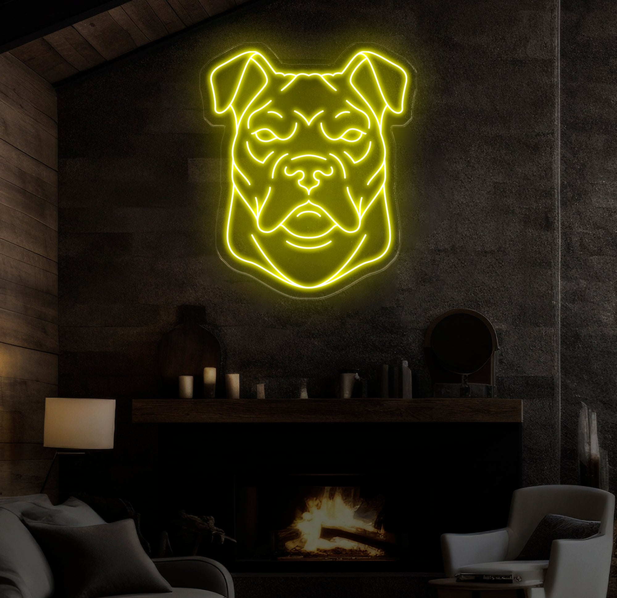Multi-Color Pit Bull Neon Sign – Custom LED Neon Wall Light for Home, Office, or Pet Café – Unique Gift for Pit Bull and Dog Lovers