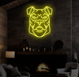 Multi-Color Pit Bull Neon Sign – Custom LED Neon Wall Light for Home, Office, or Pet Café – Unique Gift for Pit Bull and Dog Lovers