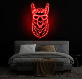 Cool Llama Neon Sign with Sunglasses, Custom Animal Neon Light, Funny Llama Wall Decor, Neon Art for Kids Room, Llama Lover Gift