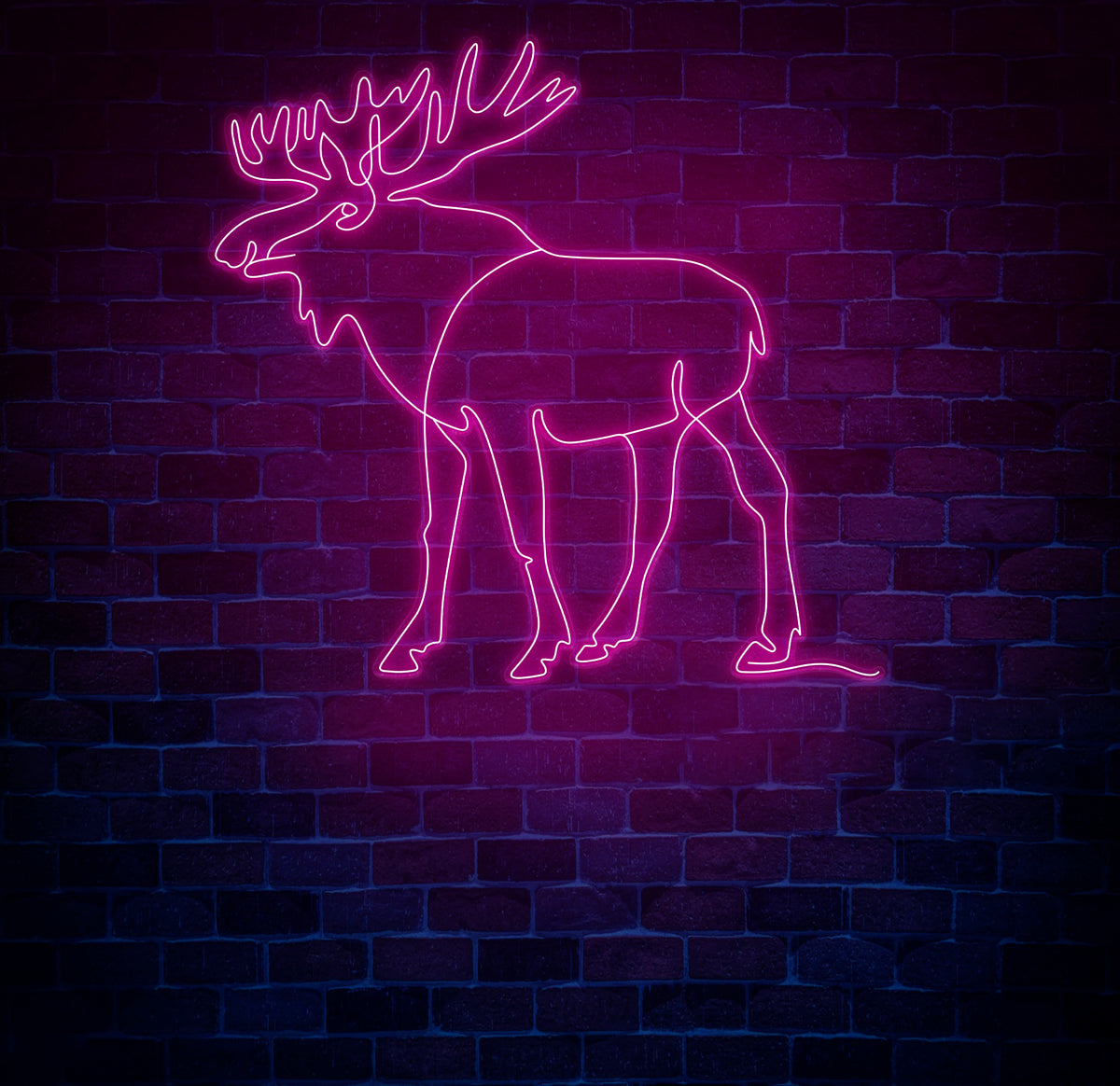 Custom Moose Neon Sign, Personalized Animal LED Wall Art, Rustic Cabin Neon Light, Unique Home Decor, Hunting Lodge Gift