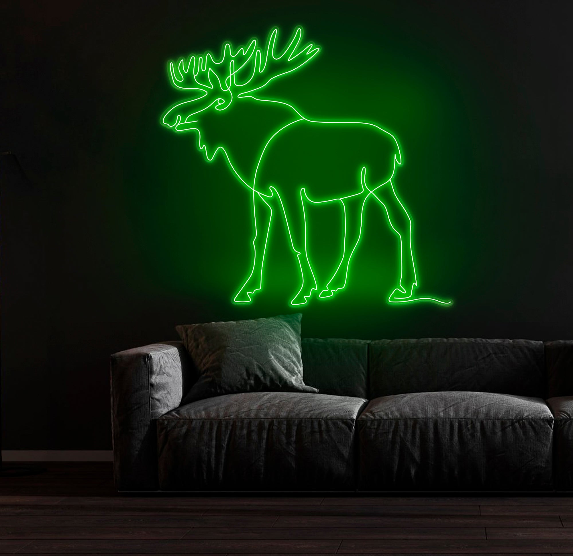 Custom Moose Neon Sign, Personalized Animal LED Wall Art, Rustic Cabin Neon Light, Unique Home Decor, Hunting Lodge Gift