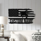 Custom US Wrestling Metal Sign with LED Light, Wrestling Coach Gift, Sports Home Decor, Wrestler Birthday or Christmas Gift, Boys Room Decor