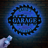 Personalized LED Workshop Sign, Custom Metal Garage Sign, Dad or Grandpa Gift, Papa's Workshop Wall Art, Christmas Gift for Dad