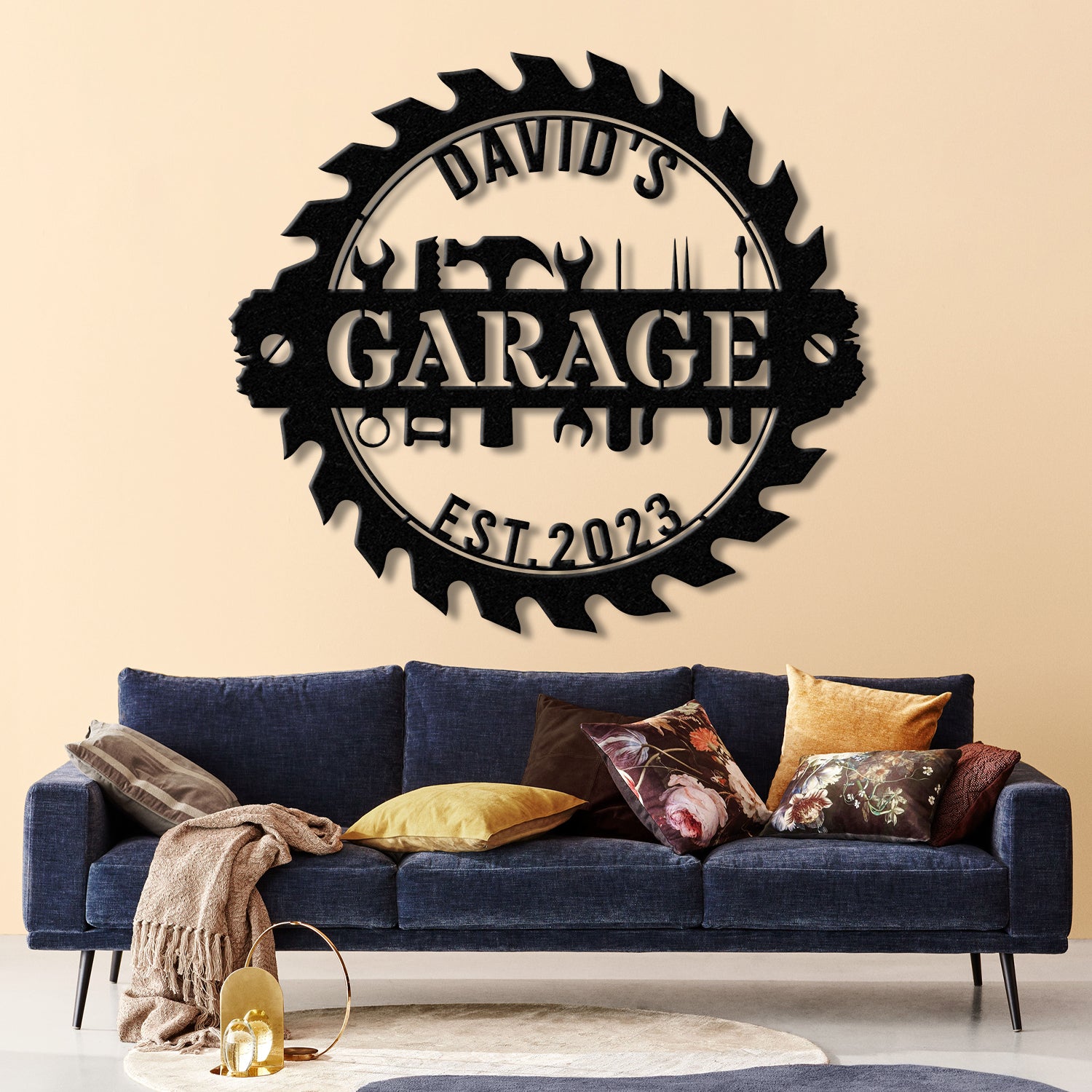 Personalized LED Workshop Sign, Custom Metal Garage Sign, Dad or Grandpa Gift, Papa's Workshop Wall Art, Christmas Gift for Dad