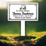 Personalized Golf Cart Memorial Yard Sign – In Loving Memory Garden Stake – Custom Outdoor Memorial Plaque for Golf Lovers