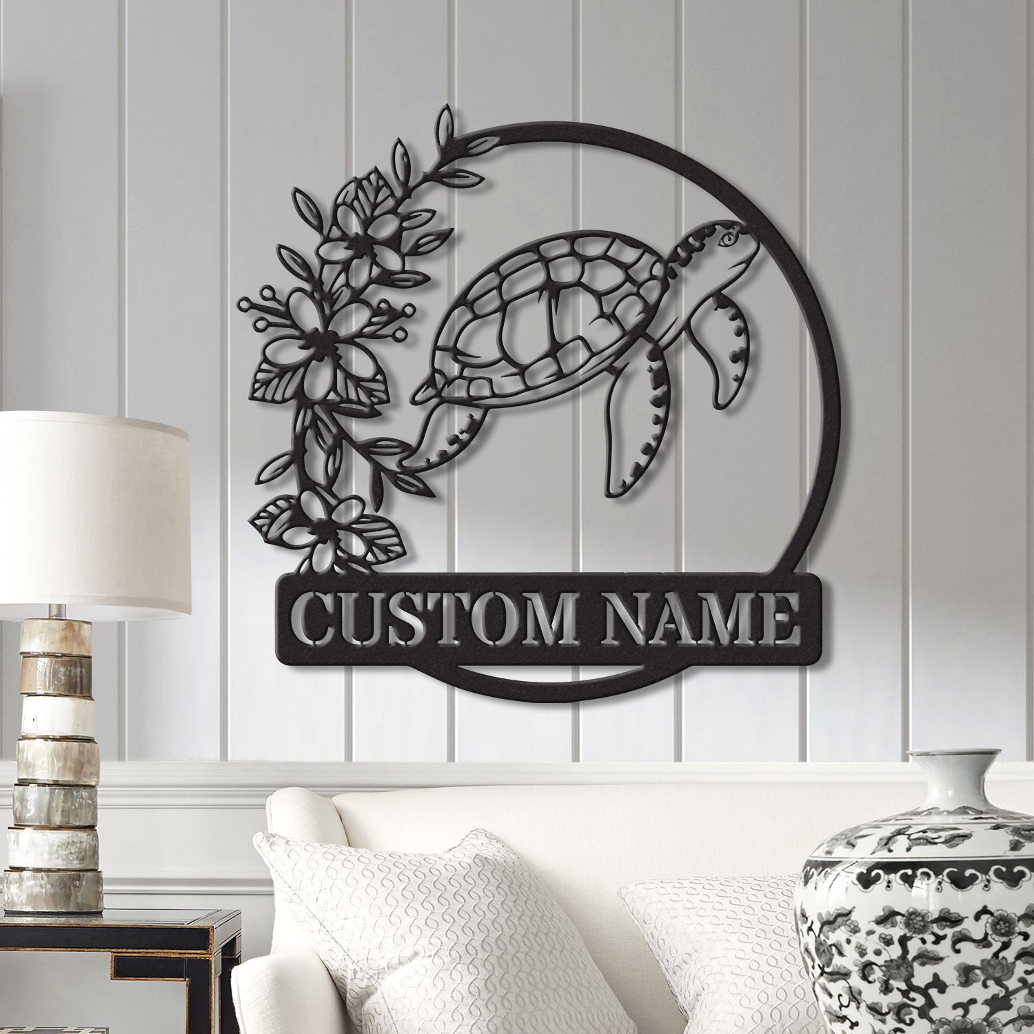 Custom Turtle Name Sign, Personalized Beach House Sign, Beach Sign, Beach House Decor, Sea Turtle Sign, Beach House Sign, Sea Turtle Art