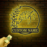 Custom Turtle Name Sign, Personalized Beach House Sign, Beach Sign, Beach House Decor, Sea Turtle Sign, Beach House Sign, Sea Turtle Art