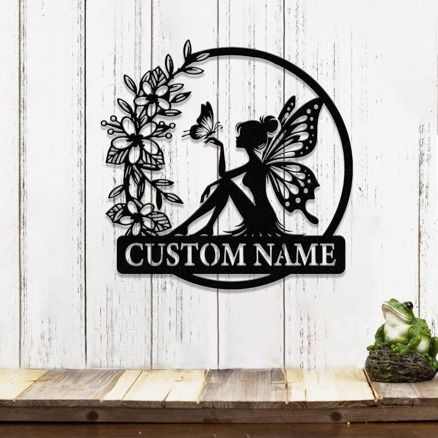 Custom Fairy Metal Garden Sign, Flower Garden Sign, Fairy Garden Decor, Outdoor Garden Yard Decor, Metal Fairy Garden Art, Gardener Gift