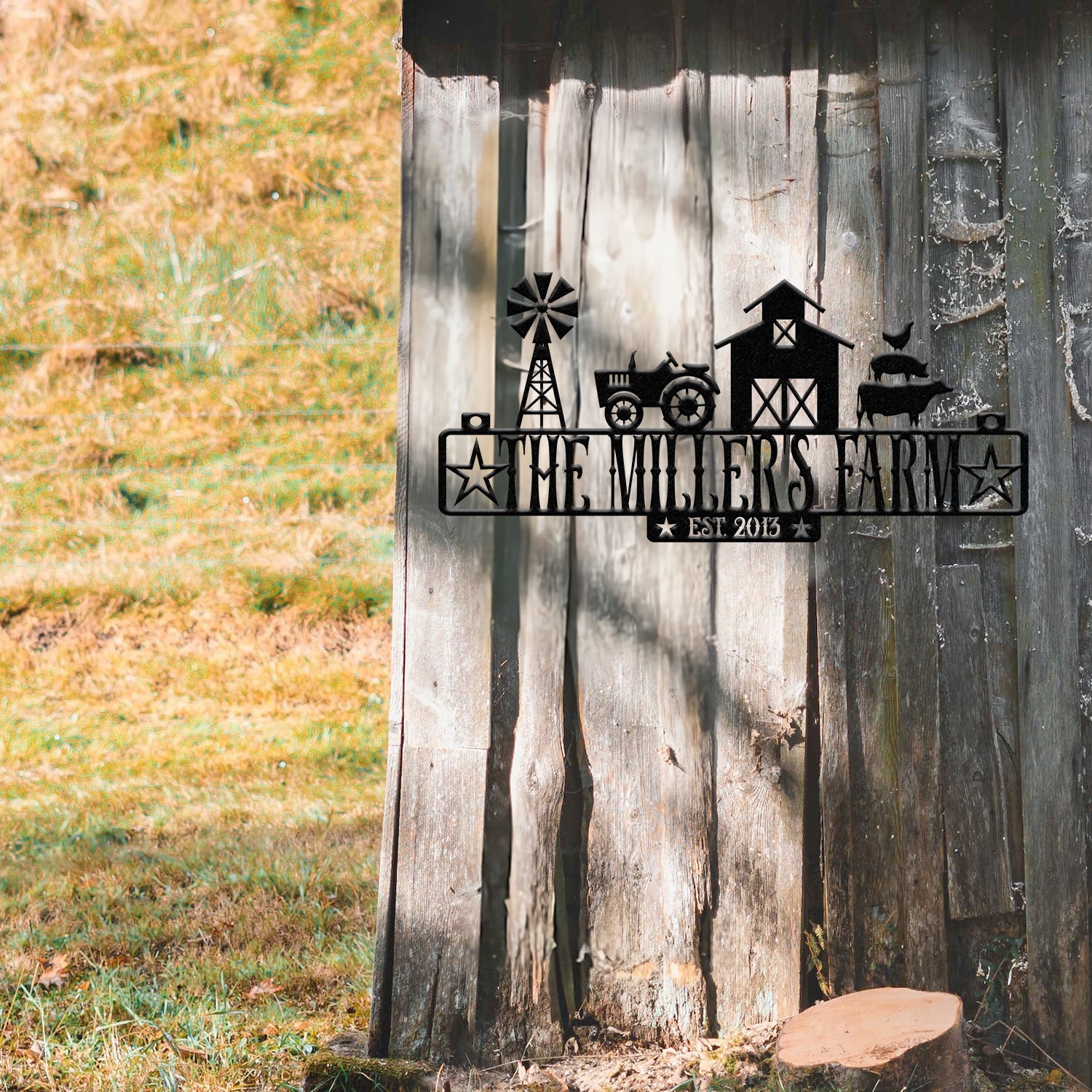 Custom Metal Farm Entrance Sign, Personalized Ranch Sign, Large Family Name Plaque, Established Barn Decor, Family Name Sign Gift
