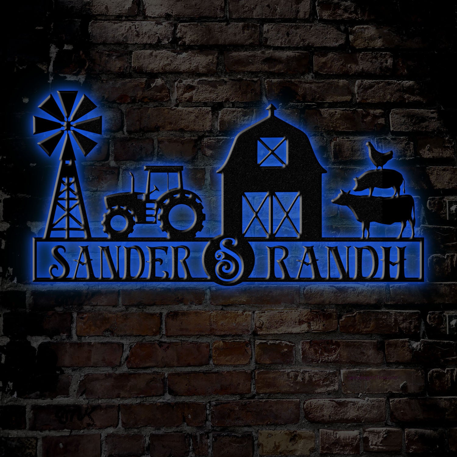 Personalized Ranch Entrance Signs, Custom Metal Farm Sign, Large Ranch Gate Signs, Farm Signs with Family Name, Metal Farm Decor