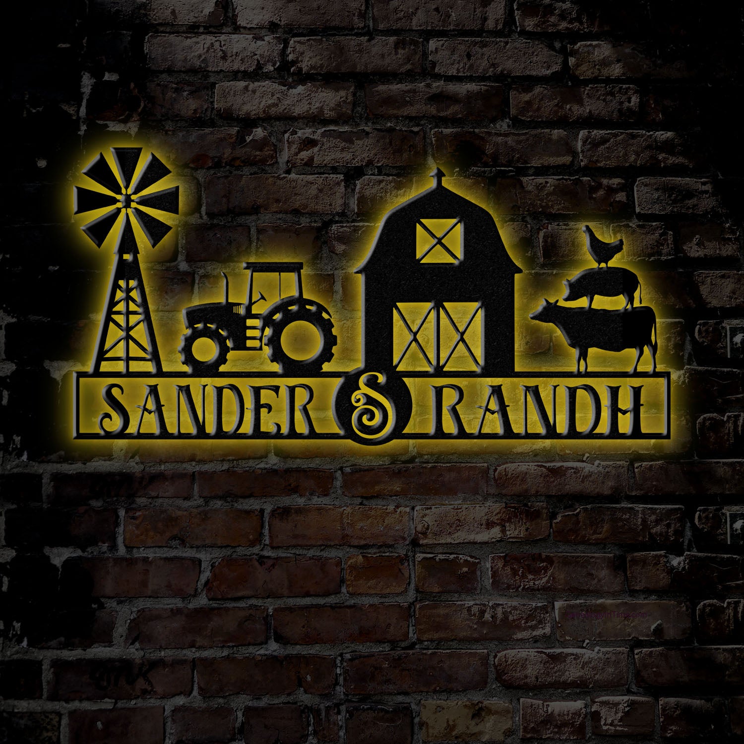 Personalized Ranch Entrance Signs, Custom Metal Farm Sign, Large Ranch Gate Signs, Farm Signs with Family Name, Metal Farm Decor