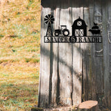 Personalized Ranch Entrance Signs, Custom Metal Farm Sign, Large Ranch Gate Signs, Farm Signs with Family Name, Metal Farm Decor