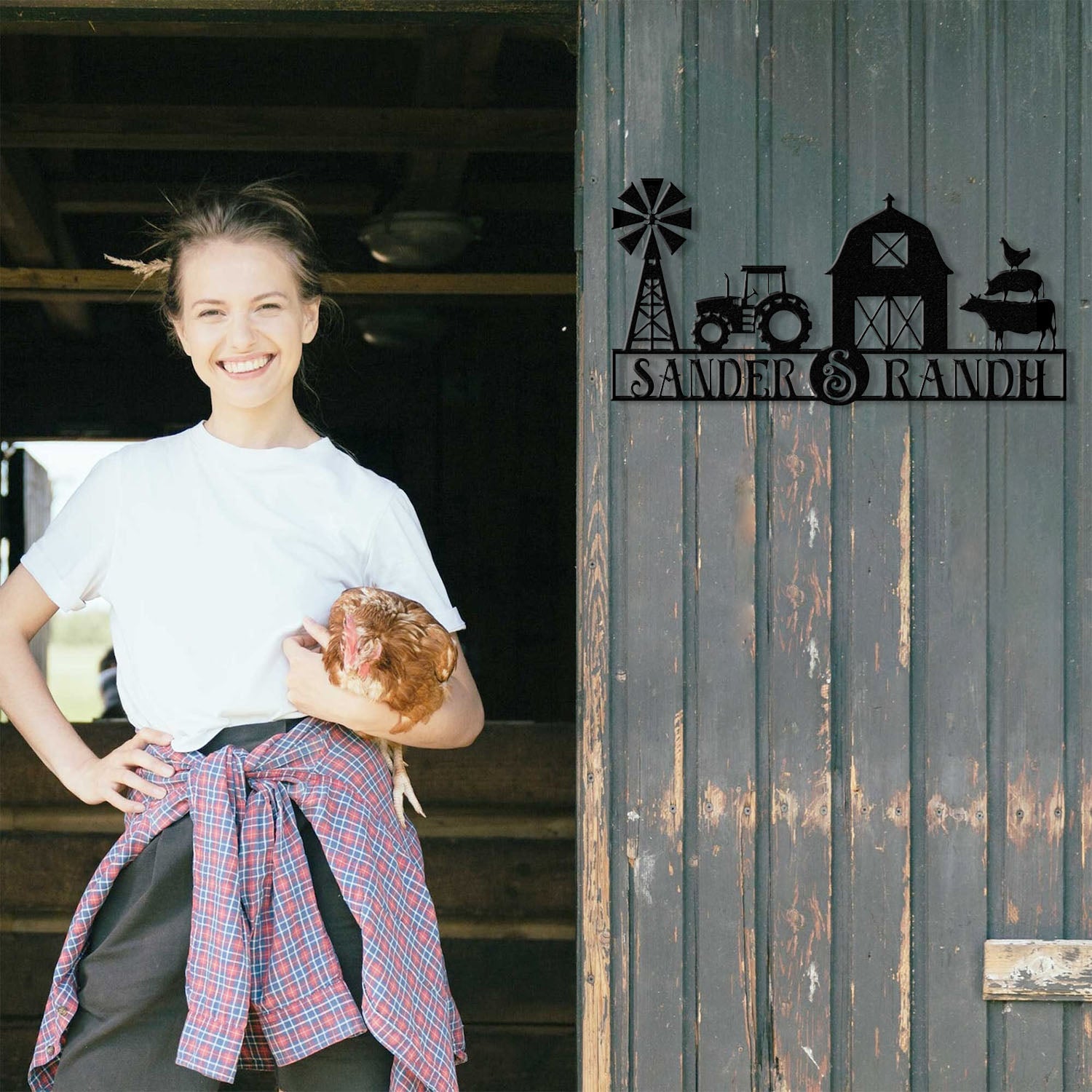 Personalized Ranch Entrance Signs, Custom Metal Farm Sign, Large Ranch Gate Signs, Farm Signs with Family Name, Metal Farm Decor