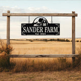 Custom Metal Farm Sign - Personalized Barn and Animal Plaque, Rustic Farmhouse Decor, Family Name Sign, Established Farm Sign for Outdoor