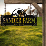 Custom Metal Farm Sign - Personalized Barn and Animal Plaque, Rustic Farmhouse Decor, Family Name Sign, Established Farm Sign for Outdoor