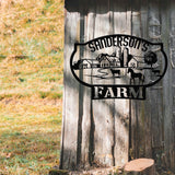 Personalized Metal Ranch Sign - Custom Farm Name Sign - Unique Farmhouse Wall Art - Perfect Christmas or Anniversary Gift for Porch Decor