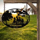 Custom Horse Ranch Sign, Personalized Metal Farm Sign, Ranch and Farm Decor, Farming Signs, Horse Sign Gift for Her, Rustic Home Decor