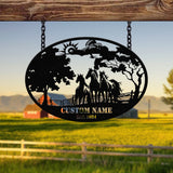 Custom Horse Ranch Sign, Personalized Metal Farm Sign, Ranch and Farm Decor, Farming Signs, Horse Sign Gift for Her, Rustic Home Decor