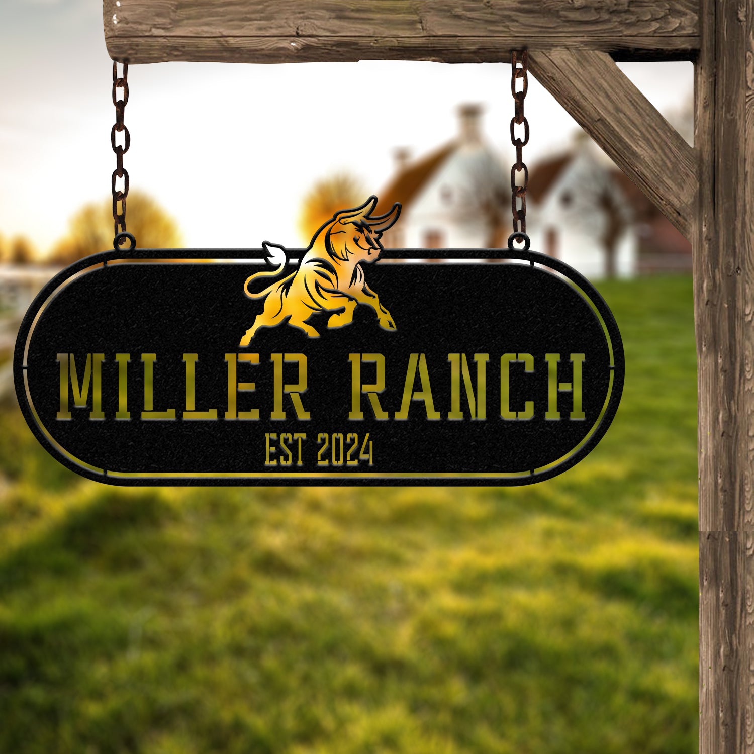 Custom Ranch Gate Signs, Personalized Metal Ranch Signs, Large Farmhouse Signs, Rustic Farm Signs, Farm Entrance Signs, Large Metal Name Signs