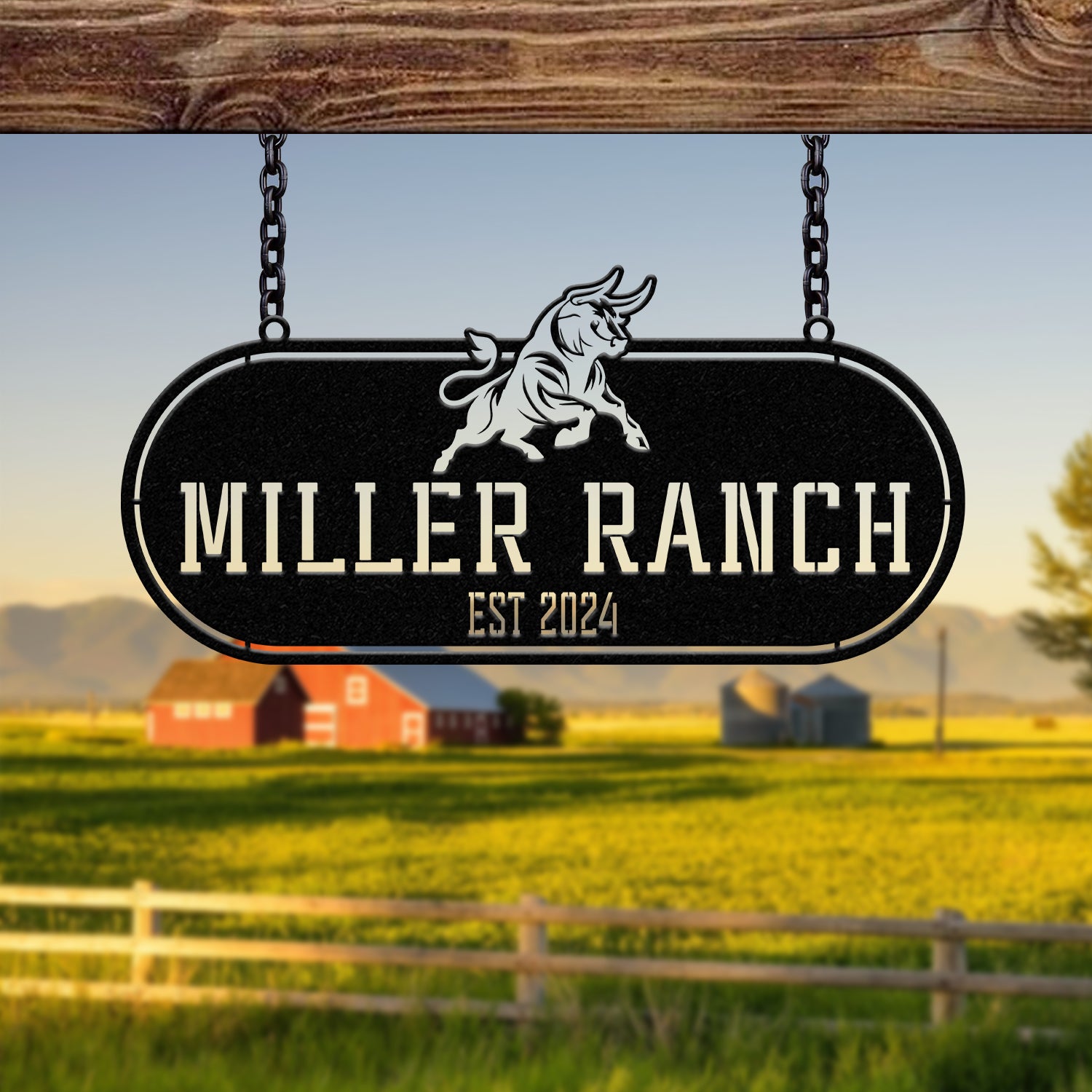 Custom Ranch Gate Signs, Personalized Metal Ranch Signs, Large Farmhouse Signs, Rustic Farm Signs, Farm Entrance Signs, Large Metal Name Signs