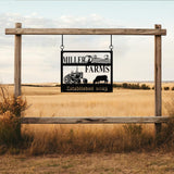 Personalized Farm Sign, Custom Metal Farm Decor, Tractor Metal Sign, Rustic Farmhouse Outdoor Sign, Custom Name Metal Sign for Yard or Barn
