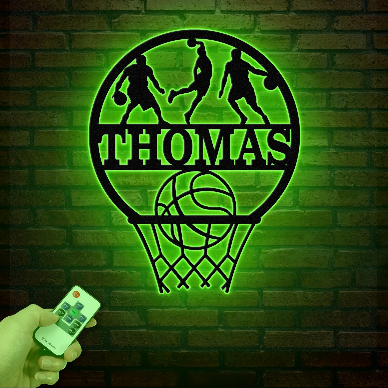 Custom Basketball LED Light, Sports Wall Sign with Name and Number, Ideal Gift for Athletes, Nursery Decor, Kids Name Sign