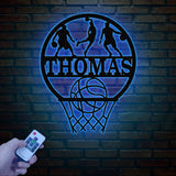 Custom Basketball LED Light, Sports Wall Sign with Name and Number, Ideal Gift for Athletes, Nursery Decor, Kids Name Sign