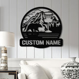 Personalized Disc Golf Metal Sign with LED Lights, Custom Disc Golfer Name Sign, Sports Wall Art, Gift for Dad, Home Decor