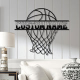 Personalized Basketball Metal Wall Art LED Light, Custom Basketball Player Name Sign, Sports Wall Decor, Basketball Gift, Christmas Gifts